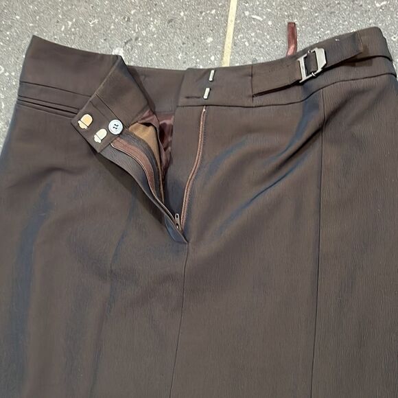 Marc Aurel brown front slit pencil skirt - Picture 7 of 9